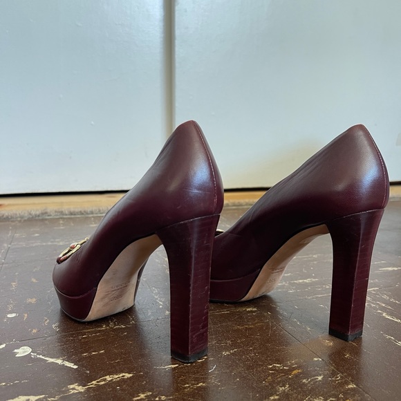 Gucci maroon platform open toed heel size 36.5 - Picture 4 of 5